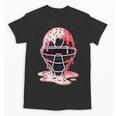 Valentine Baseball Catcher Mask Ice Cream Drip Tee For Boys Unisex T-Shirt