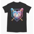 Valentines Baseball Heart Dripping Ice Cream Gen Z Alpha Unisex T-Shirt