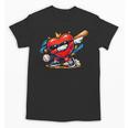 Valentines Day Baseball Dabbing Red Heart Love Boys Unisex T-Shirt Valentines Day Baseball Dabbing Red Heart Love Boys Unisex T-Shirt