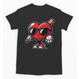Valentines Day Baseball Heart Bat Sunglasses Men Boys Kids Unisex T-Shirt Valentines Day Baseball Heart Bat Sunglasses Men Boys Kids Unisex T-Shirt