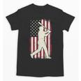 Vintage American Flag Baseball Batter Patriotic Home Run Unisex T-Shirt Vintage American Flag Baseball Batter Patriotic Home Run Unisex T-Shirt