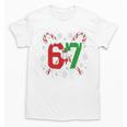 67 Baseball Christmas Candy Cane Snowflake Holiday Sports Unisex T-Shirt