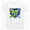 Awesome 67 Baseball Drip Effect Baseball 6-7 Meme Graphic Premium Tri-Blend Unisex T-Shirt