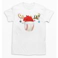 Baseball Christmas Reindeer Santa Hat Sports Player Xmas Unisex T-Shirt