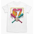 Baseball Ice Cream Drip Number 67 Player 67th Birthday Premium Tri-Blend Unisex T-Shirt Baseball Ice Cream Drip Number 67 Player 67th Birthday Premium Tri-Blend Unisex T-Shirt