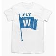 Fly The W Chicago Baseball Winning Flag Distressed Premium Tri-Blend Unisex T-Shirt Fly The W Chicago Baseball Winning Flag Distressed Premium Tri-Blend Unisex T-Shirt