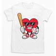 Heart Playing Baseball Valentines Day Unisex T-Shirt