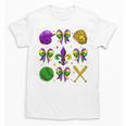 Mardi Gras Baseball Coquette Bow Fat Tuesday Parade Girls Unisex T-Shirt Mardi Gras Baseball Coquette Bow Fat Tuesday Parade Girls Unisex T-Shirt