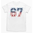 Number 67 USA Raglan Baseball Tee Unisex T-Shirt Number 67 USA Raglan Baseball Tee Unisex T-Shirt