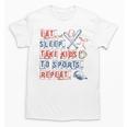 Retro Eat Sleep Take Kids To Sports Repeat Game Day Baseball Unisex T-Shirt