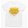 Strike Out Childhood Cancer Boys Baseball Drip Gold Ribbon Unisex T-Shirt