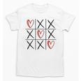 Tic Tac Toe Love Hearts Romantic Valentine Raglan Baseball Tee Unisex T-Shirt Tic Tac Toe Love Hearts Romantic Valentine Raglan Baseball Tee Unisex T-Shirt