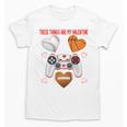 Valentines Day Boys Men Hearts Gaming Football Baseball Love Premium Tri-Blend Unisex T-Shirt