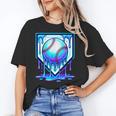 Baseball Drip Ice Cream Blue Glow Melt Ball Graphic Unisex T-Shirt Baseball Drip Ice Cream Blue Glow Melt Ball Graphic Unisex T-Shirt