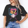 Baseball Ice Cream Drip Number 67 Player 67th Birthday Men Unisex T-Shirt