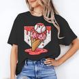 Baseball Ice Cream Drip Baseball Strawberry For Youth Red Unisex T-Shirt Baseball Ice Cream Drip Baseball Strawberry For Youth Red Unisex T-Shirt