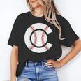 Baseball Sport Player Graphic Monogram Initial Letter C Unisex T-Shirt
