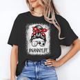 Bleached Nanny Life Soccer Messy Bun Baseball Game Day Unisex T-Shirt Bleached Nanny Life Soccer Messy Bun Baseball Game Day Unisex T-Shirt