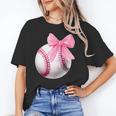 Cute Coquette Baseball Pink Bow Player & Fan Girls Unisex T-Shirt