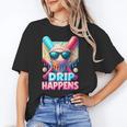 Drip Happens Baseball Ice Cream Bat And Ball With Sunglasses Unisex T-Shirt Drip Happens Baseball Ice Cream Bat And Ball With Sunglasses Unisex T-Shirt