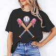 Dripping Pink Baseball Crossed Bats Summer Unisex T-Shirt Dripping Pink Baseball Crossed Bats Summer Unisex T-Shirt