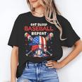 Eat Sleep Baseball Repeat Ice Cream Drip Crossed Bats Unisex T-Shirt Eat Sleep Baseball Repeat Ice Cream Drip Crossed Bats Unisex T-Shirt
