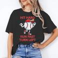 Hit Hard Run Fast Turn Left Baseball Player Unisex T-Shirt Hit Hard Run Fast Turn Left Baseball Player Unisex T-Shirt
