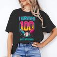 HUGvyn I Survived 100 Days Baseball Teacher Ice Cream Drip Unisex T-Shirt HUGvyn I Survived 100 Days Baseball Teacher Ice Cream Drip Unisex T-Shirt