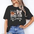 I'm Just Here For The Snacks Baseball Coquette Game Day Girl Unisex T-Shirt