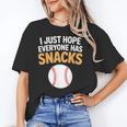 I Just Hope Everyone Has Snacks Baseball Game Day Fan Unisex T-Shirt I Just Hope Everyone Has Snacks Baseball Game Day Fan Unisex T-Shirt