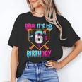 Kids Baseball Drip Bruh It's My 6th Birthday Boy Ice Cream Drip Unisex T-Shirt Kids Baseball Drip Bruh It's My 6th Birthday Boy Ice Cream Drip Unisex T-Shirt