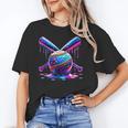 Neon Dripping Baseball And Bats Colorful Sports Art Unisex T-Shirt