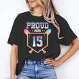 Proud Mom Baseball Player Number 15 Ice Cream Drip Unisex T-Shirt