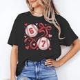 Six Seven Baseball Lover Sports Red Heart Bow Valentine Girl Unisex T-Shirt