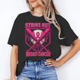 Strike Out Breast Cancer Baseball Ice Cream Drip Unisex T-Shirt Strike Out Breast Cancer Baseball Ice Cream Drip Unisex T-Shirt