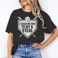 I Teach My Kids To Hit & Steal Baseball Player Coach Dad Tee Unisex T-Shirt I Teach My Kids To Hit & Steal Baseball Player Coach Dad Tee Unisex T-Shirt