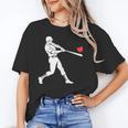 Valentines US Baseball Player Silhouette Heart Unisex T-Shirt Valentines US Baseball Player Silhouette Heart Unisex T-Shirt