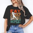 Women's Eat Sleep Baseball Repeat Vintage Player Sport Lover Retro Unisex T-Shirt Women's Eat Sleep Baseball Repeat Vintage Player Sport Lover Retro Unisex T-Shirt