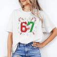 67 Baseball Christmas Candy Cane Snowflake Holiday Sports Unisex T-Shirt
