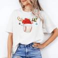 Baseball Christmas Reindeer Santa Hat Sports Player Xmas Unisex T-Shirt