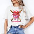 Boys Valentine Day Baseball Helmet Drip Ice-Cream Youth Kids Unisex T-Shirt