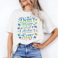 Don’t Hear What I Didn’t Say Autism Awareness Valentine Raglan Baseball Tee Unisex T-Shirt