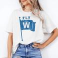 Fly The W Chicago Baseball Winning Flag Distressed Premium Tri-Blend Unisex T-Shirt Fly The W Chicago Baseball Winning Flag Distressed Premium Tri-Blend Unisex T-Shirt