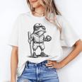 Frog Basketbal Men Women Grumpy Frog Playing Baseball Unisex T-Shirt Frog Basketbal Men Women Grumpy Frog Playing Baseball Unisex T-Shirt