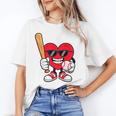 Heart Playing Baseball Valentines Day Unisex T-Shirt