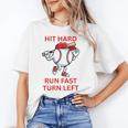 Hit Hard Run Fast Turn Left Baseball Player Premium Tri-Blend Unisex T-Shirt