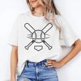 Minimalist Baseball Clean Sports Graphic Tee For Fan Players Unisex T-Shirt