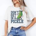 Youth Baseball Catcher Humor Don’t Get In A Pickle Unisex T-Shirt