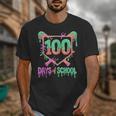 100 Days Of School Baseball Ice Cream Drip 100th Day Player Unisex T-Shirt