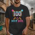 100 Days Of School Baseball Ice Cream Drip 100th Day School Unisex T-Shirt 100 Days Of School Baseball Ice Cream Drip 100th Day School Unisex T-Shirt